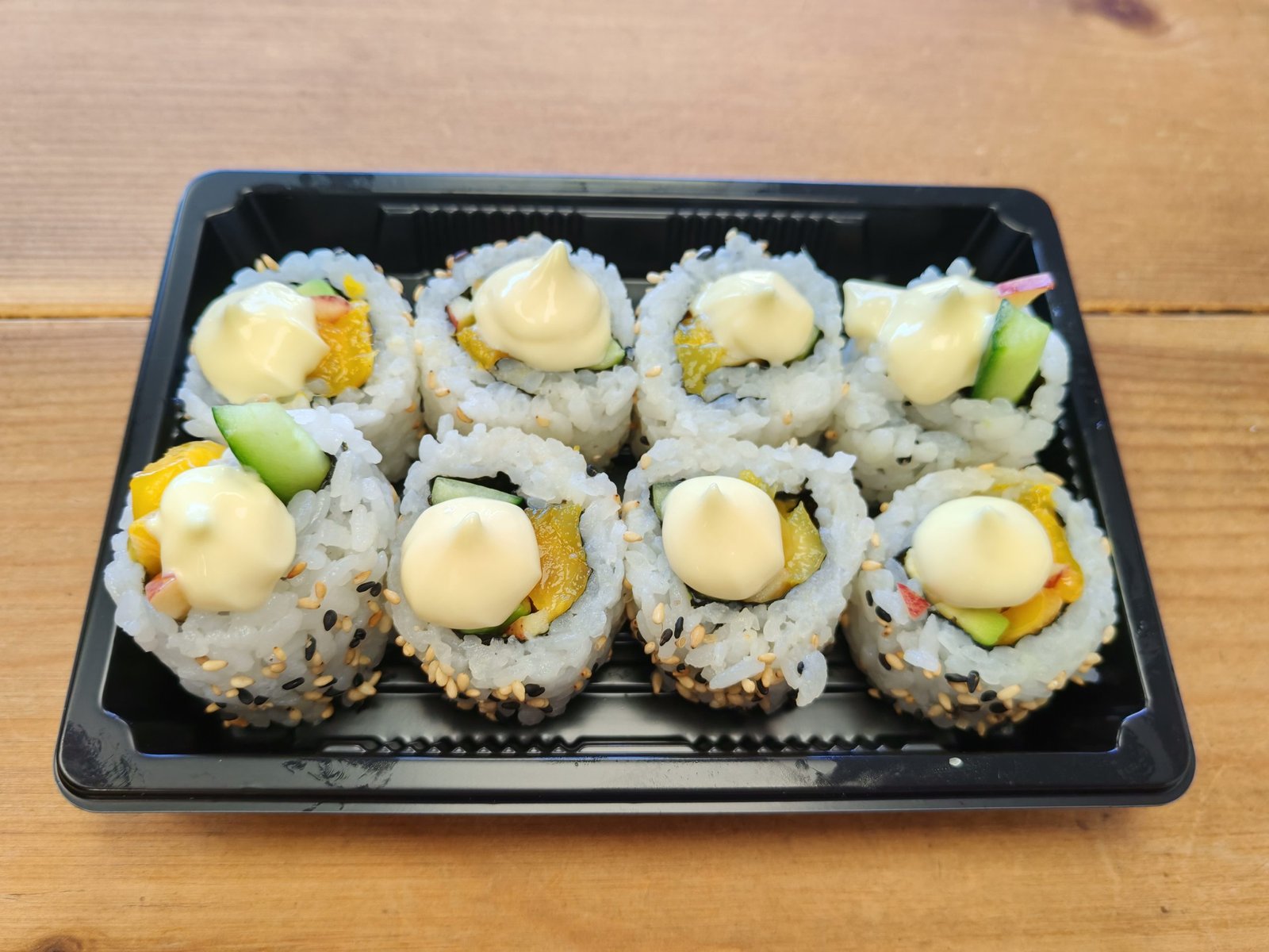 Mango, Apple,Avocado, Cucumber and Sesame Seeds Topped With Japanese Mayo