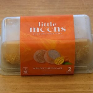 Mango cheesecake wrapped in a sweet rice dough and coated with biscuit crumb