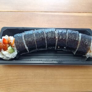 676. Unagi Eel Futomaki Roll - 8 Pieces Full Size Sushi Roll With Colourful Fillings Unagi Eel Avocado Cucumber Carrot Red Pepper