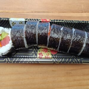 672. Tuna Futomaki Roll - 8 Pieces Full Size Sushi Roll With Colourful Fillings Tuna Avocado Cucumber Carrot Red Pepper