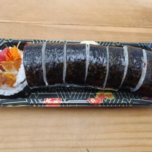 Chicken Katsu Futomaki Roll - 8 Pieces Full Size Sushi Roll With Colourful Fillings Chicken Breast  Avocado Cucumber Carrot Red Pepper