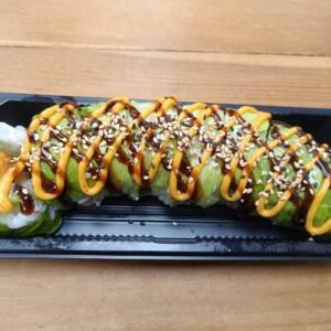 Chicken Breast   Lettuce  Cucumber  Cream Cheese  Avocado  Topped With Teriyaki Sauce, Spicy Mayo & Sesame Seeds