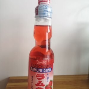 Sparkling Strawberry Ramune Soft Drink 200ml Bottle