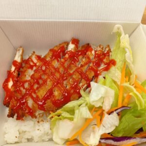 1 Chicken Katsu Breast Fluffy Steamed Rice